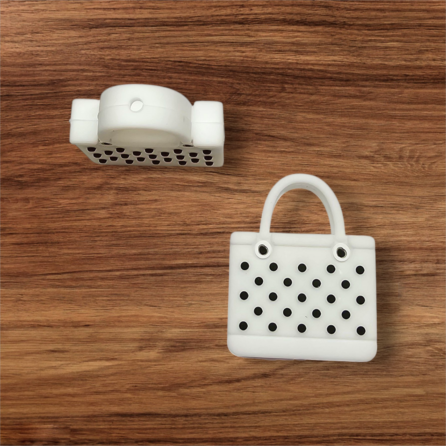 3D White Bag Focal Bead