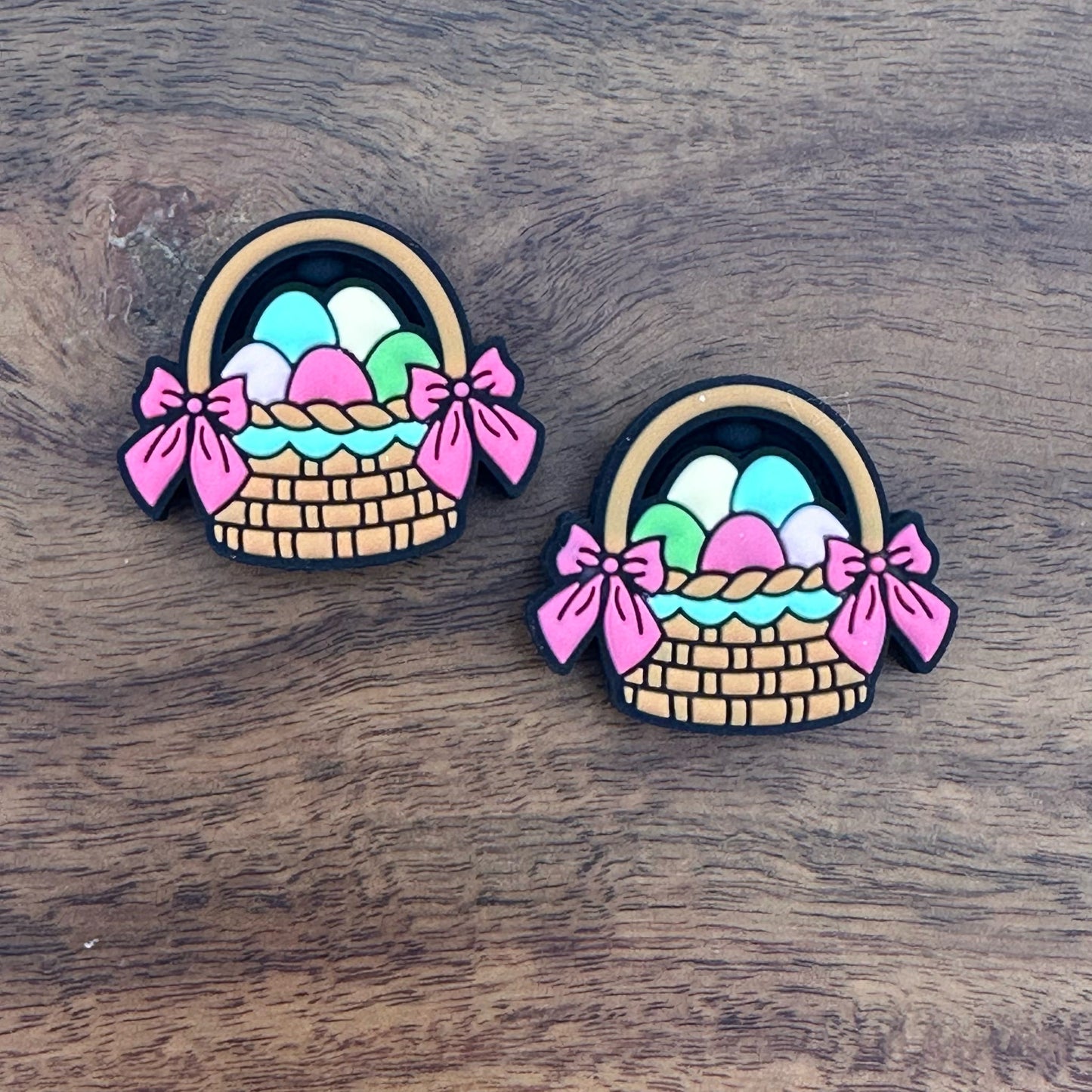 Easter Basket with Bows Focal Bead