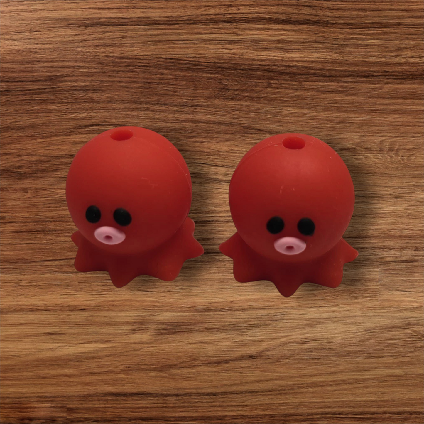 3D Red Ocean Creature Focal Bead