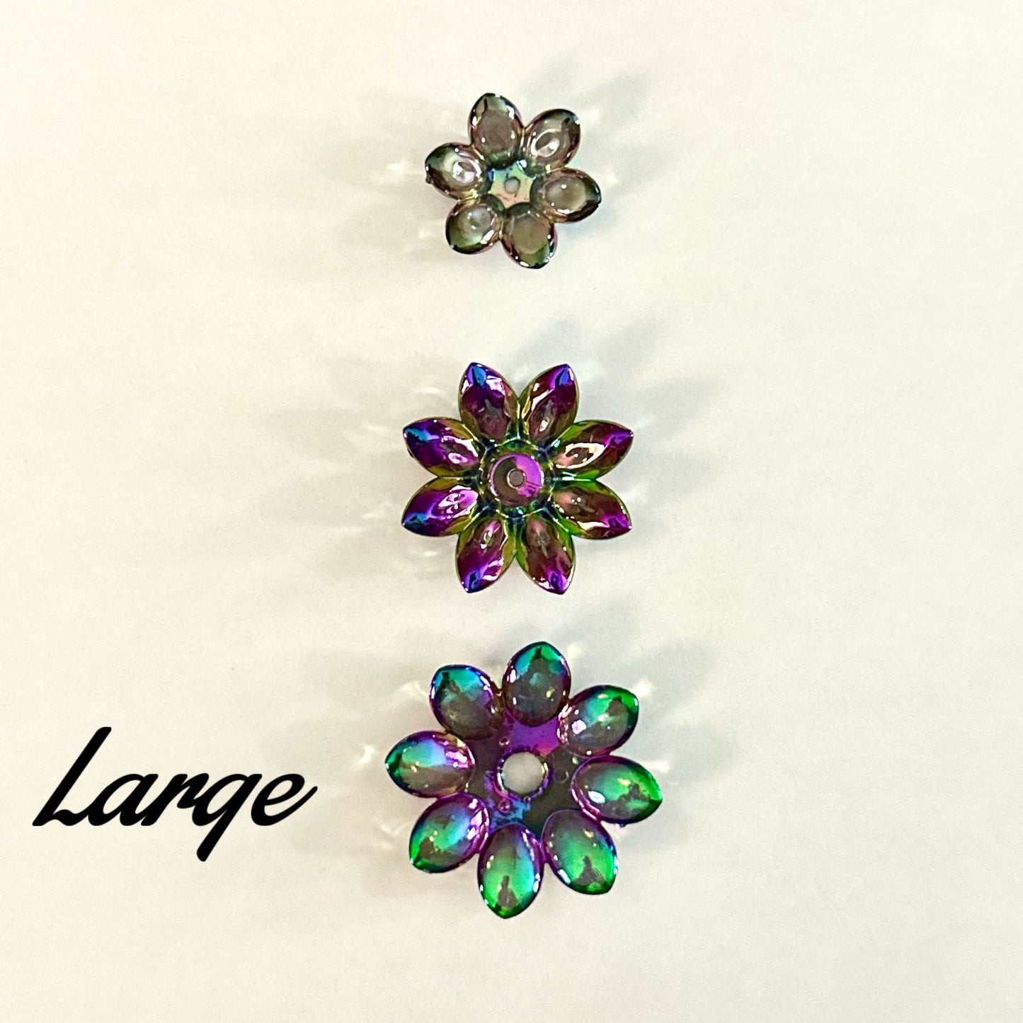 Acrylic Flower Petals OIL SLICK