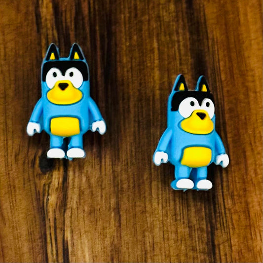 3D Blue Pup Focal Bead
