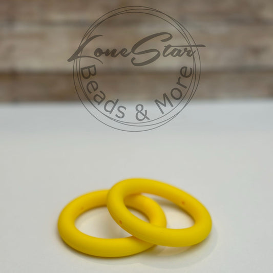 65mm Solid Yellow Silicone Ring