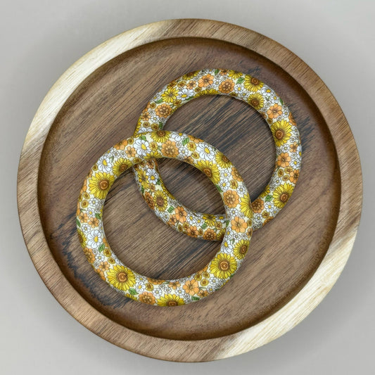 65mm Boho Flowers Silicone Ring