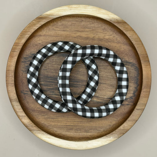 65mm Plaid Print Silicone Ring