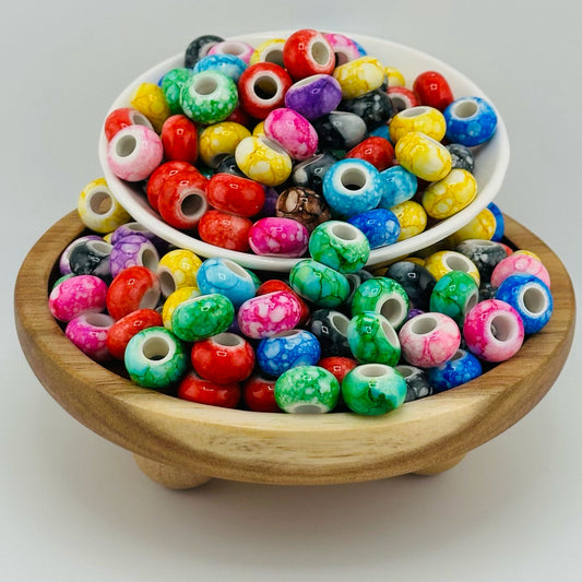 14mm Tie Dye Acrylic Abacus Spacer