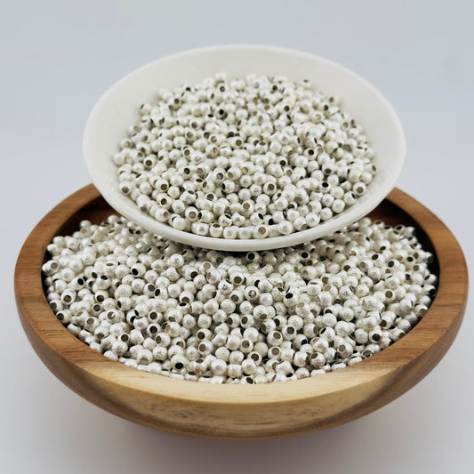 2mm Silver Metal Spacer Beads fits pens