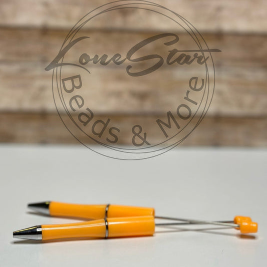 Solid Orange Beadable Pen