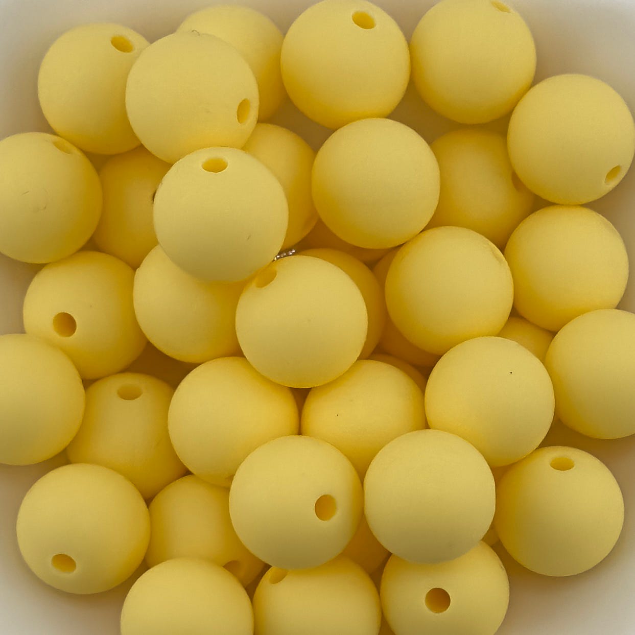 Sunbeam Glow Yellow Solid Silicone Bead