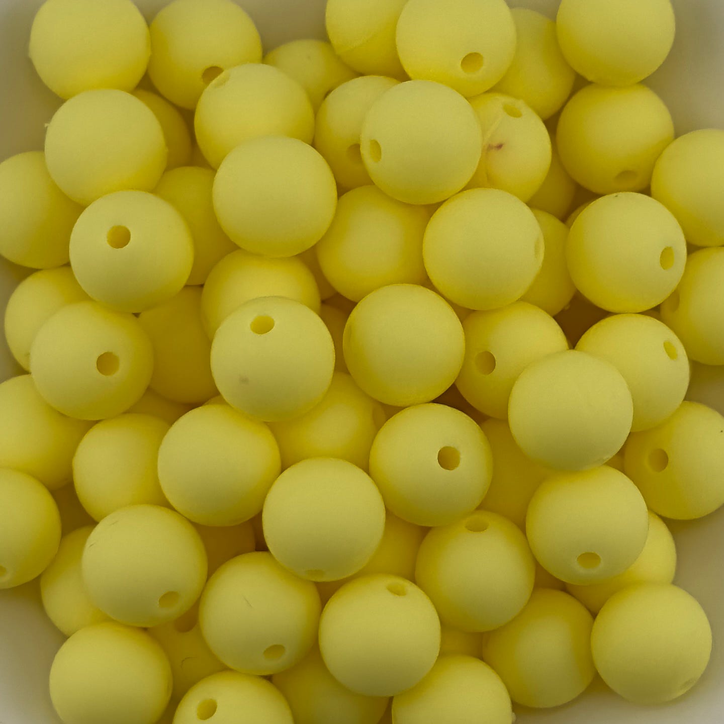 Citrus Pop Yellow Solid Silicone Bead