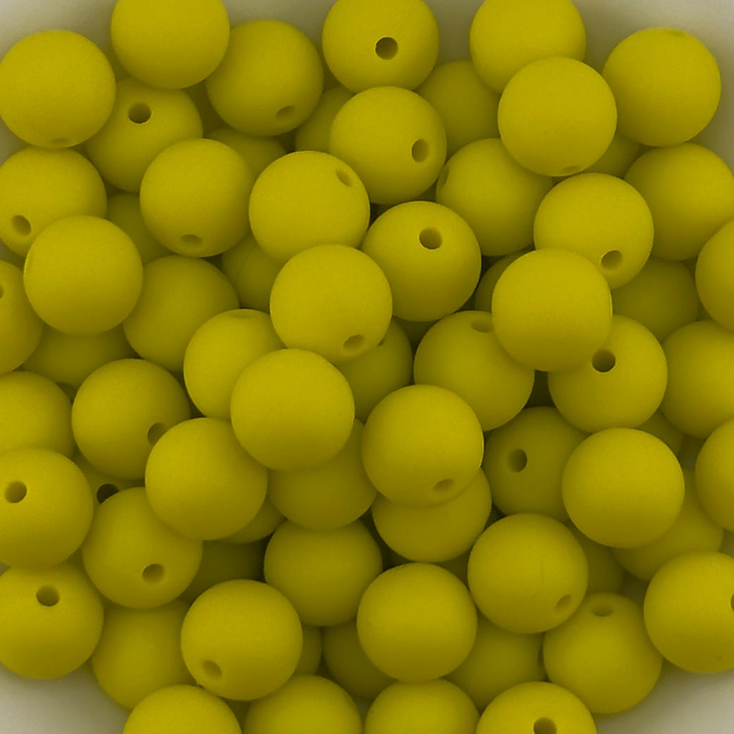 Golden Nugget Yellow Solid Silicone Bead
