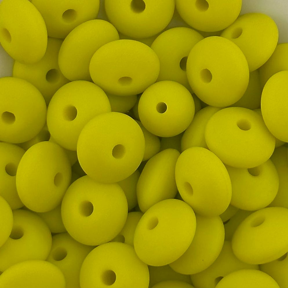 Golden Nugget Yellow Solid Silicone Bead