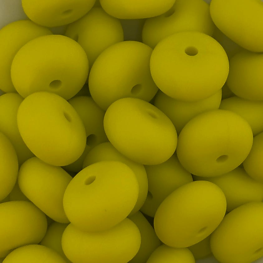 Golden Nugget Yellow Solid Silicone Bead