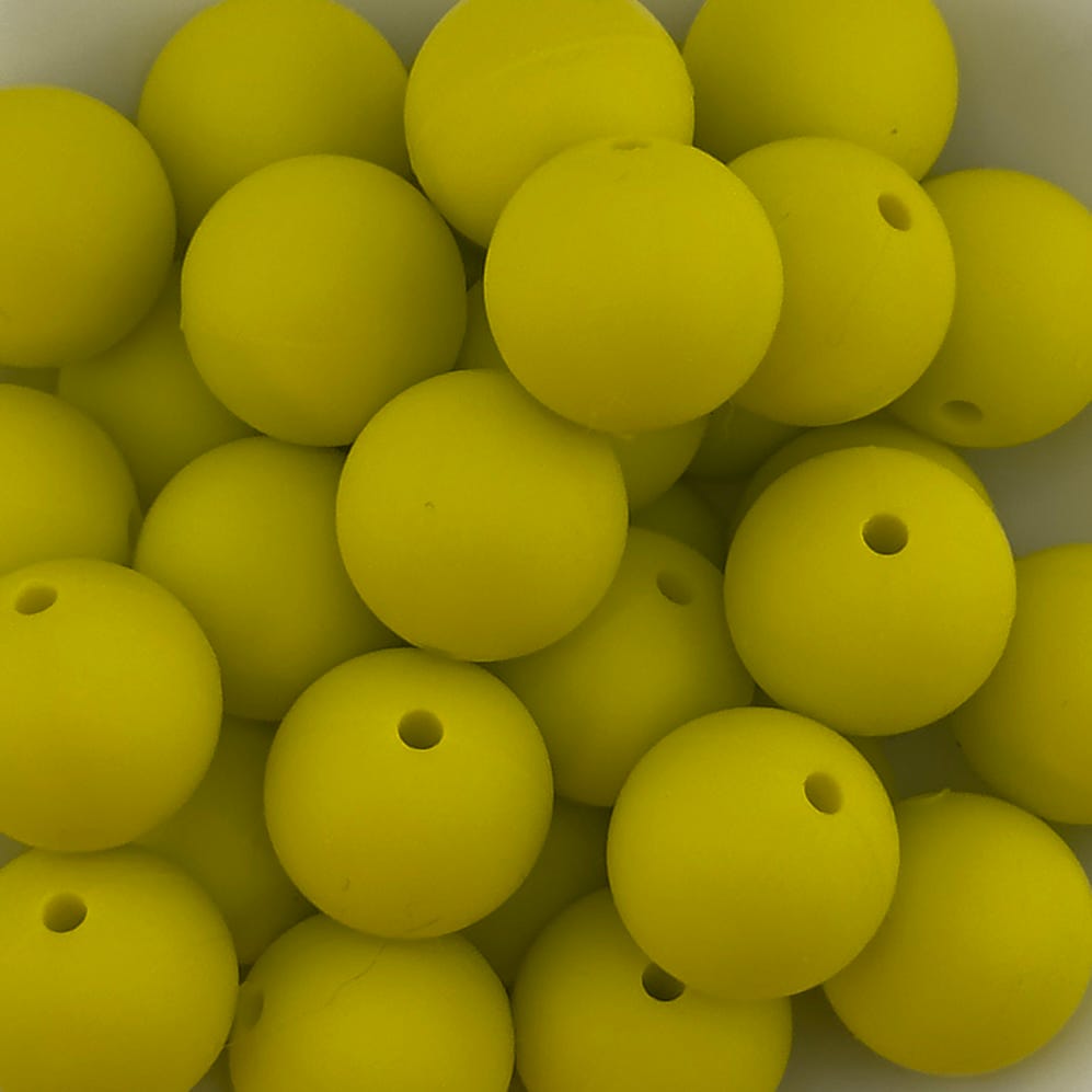 Golden Nugget Yellow Solid Silicone Bead