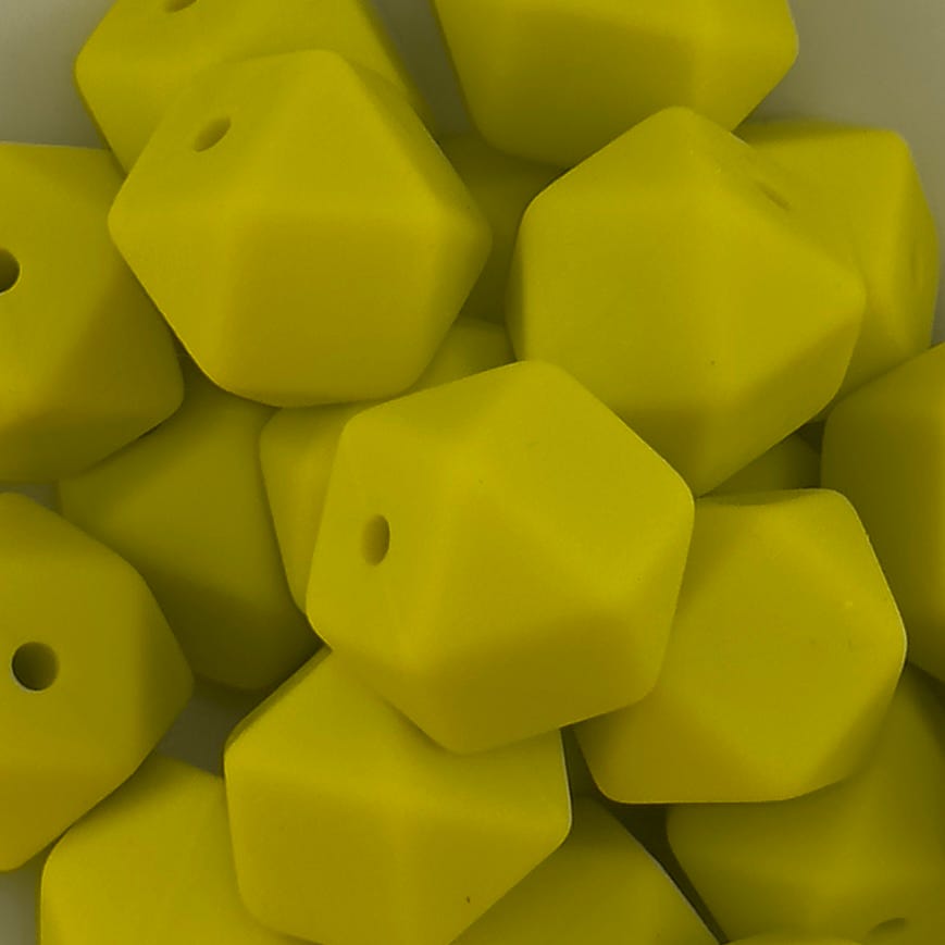 Golden Nugget Yellow Solid Silicone Bead