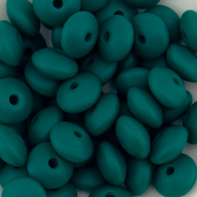 Deep Lagoon Solid Silicone Bead
