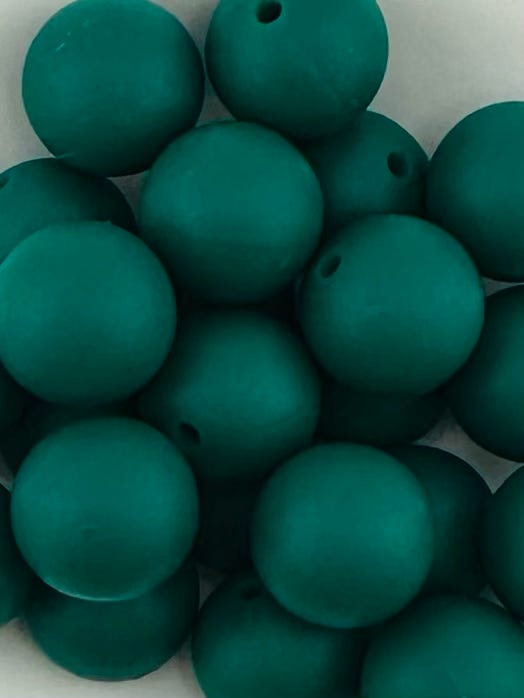 Deep Lagoon Solid Silicone Bead