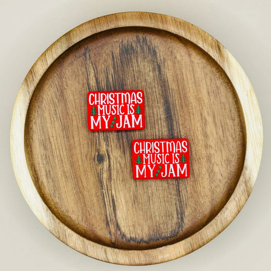 Christmas Music Is My Jam Focal Bead
