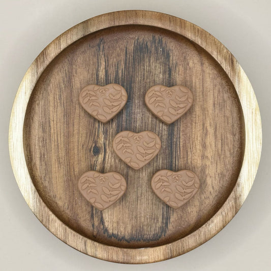 Embossed Heart Focal Bead