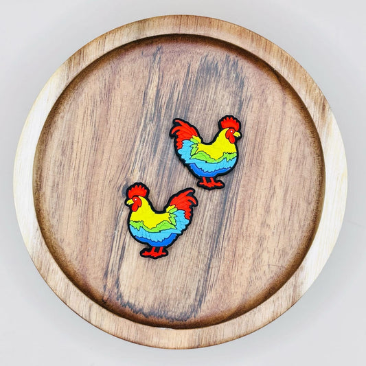 Rainbow Chicken Focal Bead