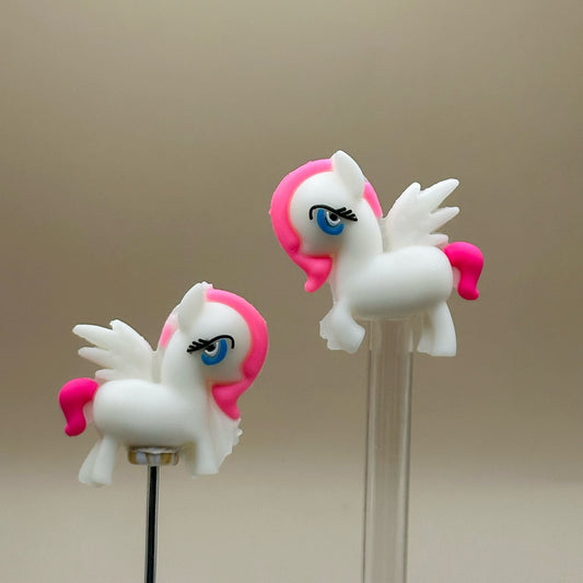 Pink Unicorn Straw/Pen Topper