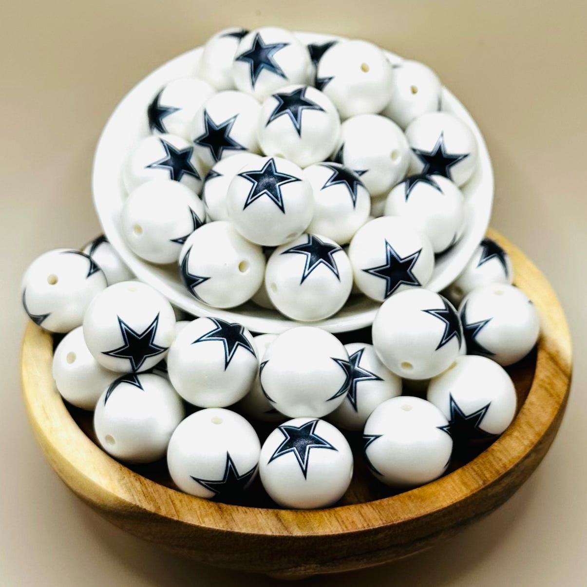 20mm Star Team Acrylic Beads