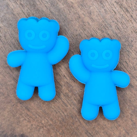 3D Blue Gummy Friend Focal Bead