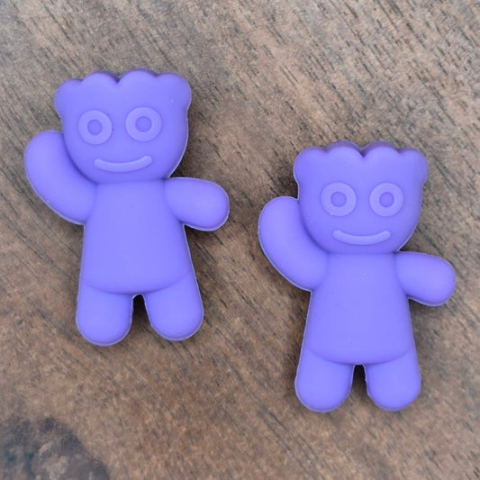 3D Purple Gummy Friend Focal Bead
