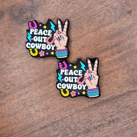 Peace Out Cowboy Focal Bead