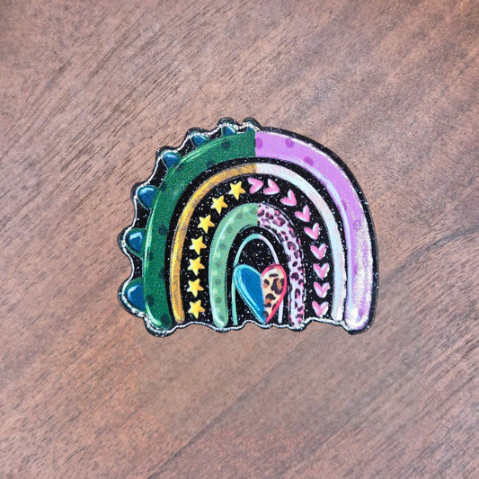 Boy and Girl Rainbow Acrylic Flatback
