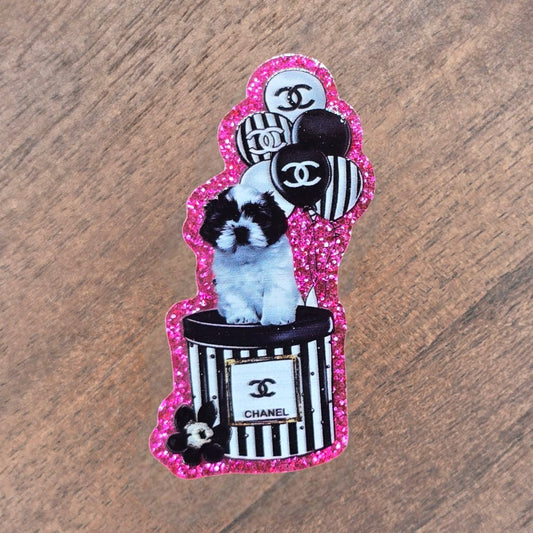 Boujee Puppy Acrylic Flatback