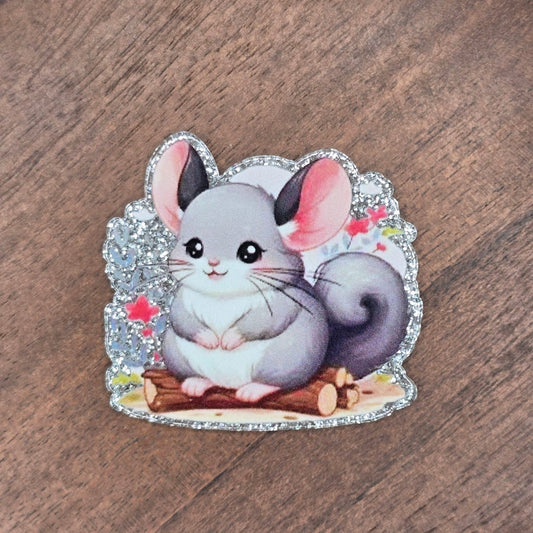 Fluffy Mouse Acrylic Flatback