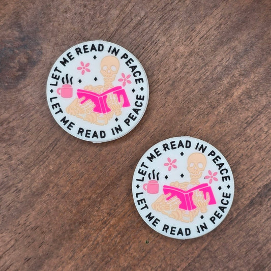 Let Me Read In Peace Focal Bead