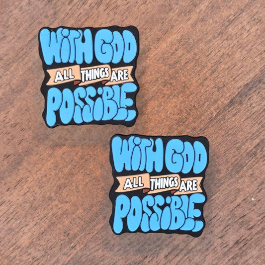 With God All Things Are Possible Focal Bead