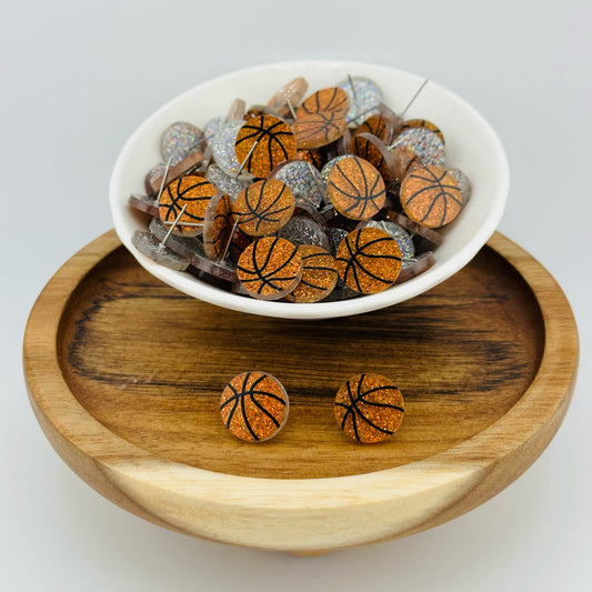 Basketball Acrylic Stud Earrings