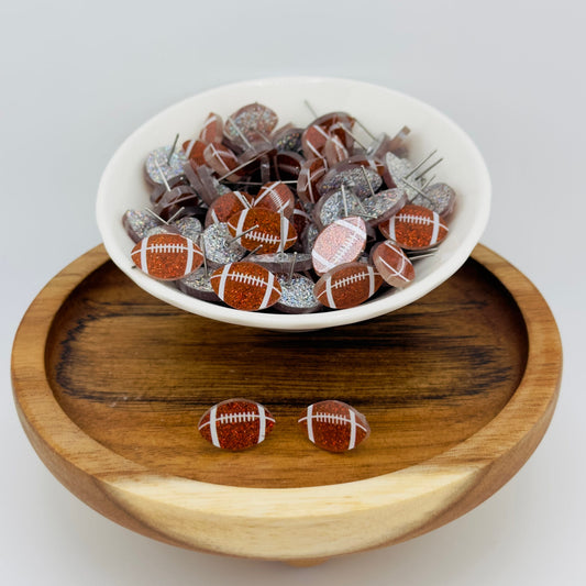 Football Acrylic Stud Earrings