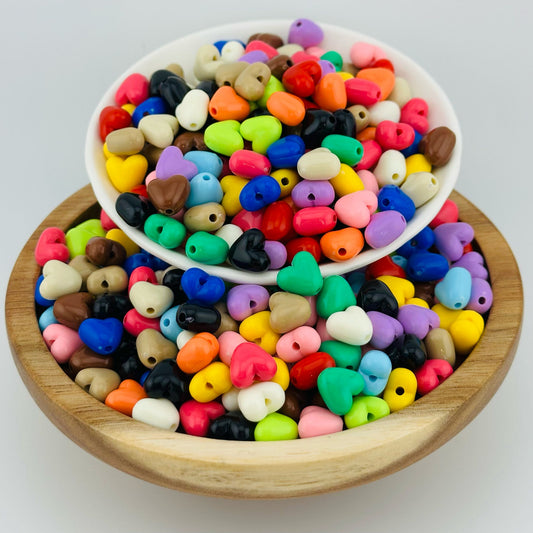 8mm Colorful Acrylic Hearts *Tight on pens*