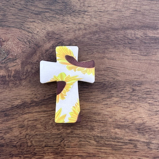 Sunflower Cross Focal Bead