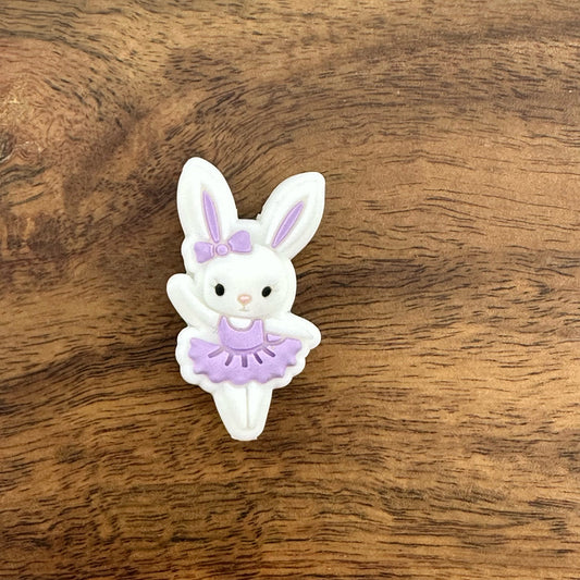 Purple Ballerina Bunny Focal Bead