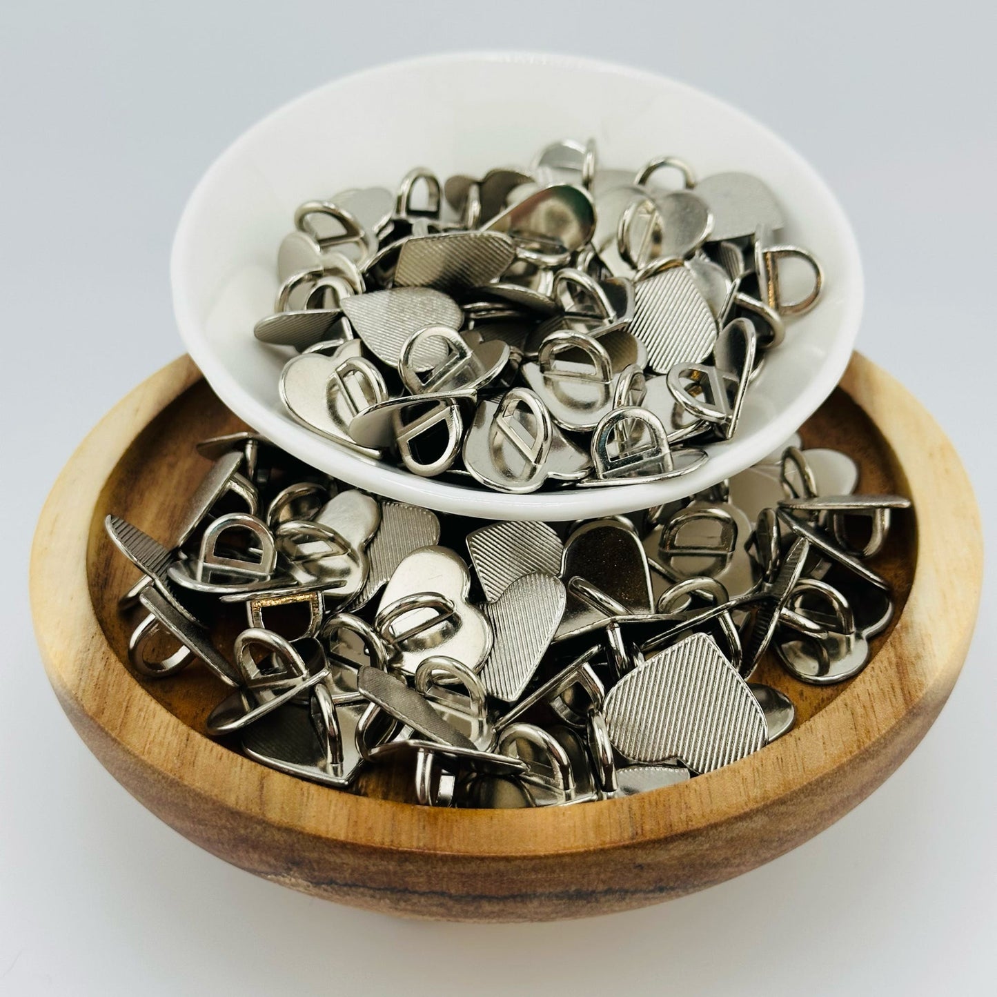 Metal Heart Tether Charms