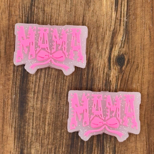 Pink Coquette Mama Sparkle Focal Bead