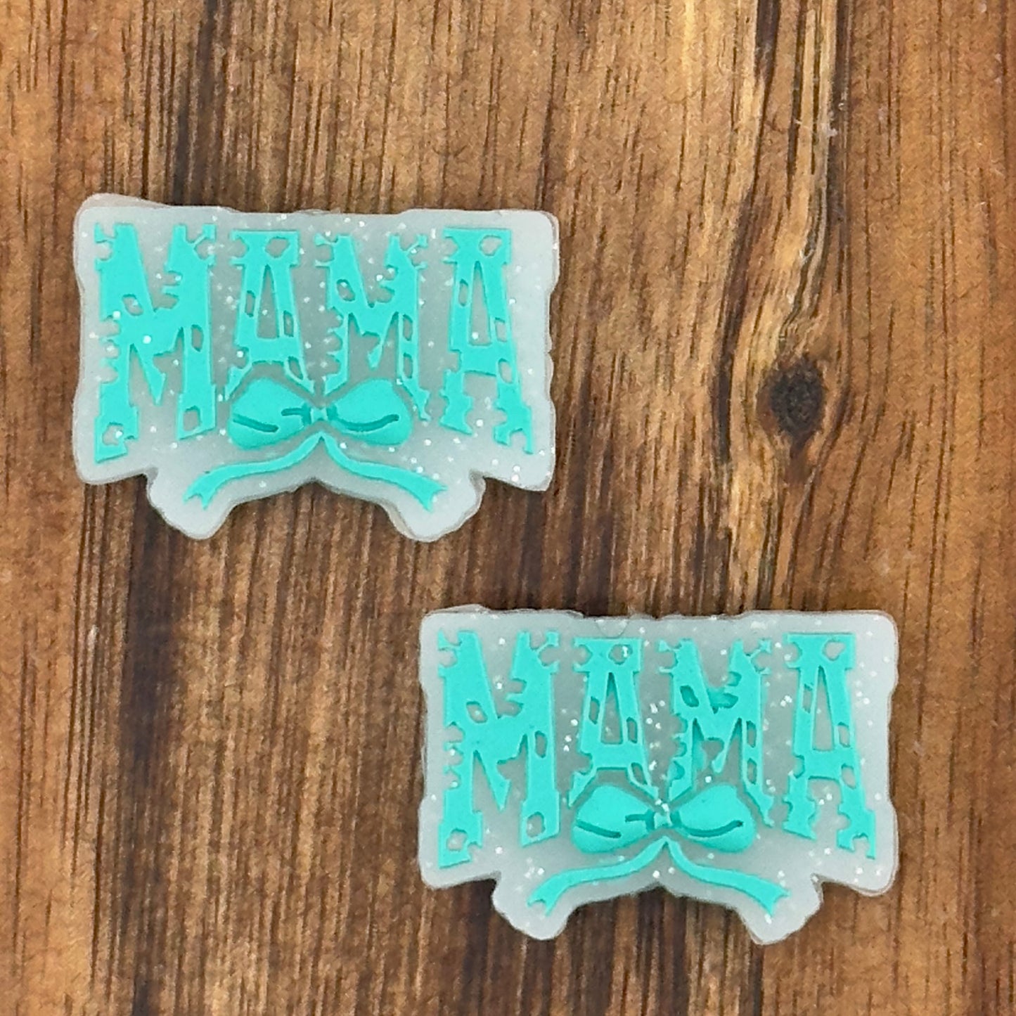 Turquoise Coquette Mama Sparkle Focal Bead