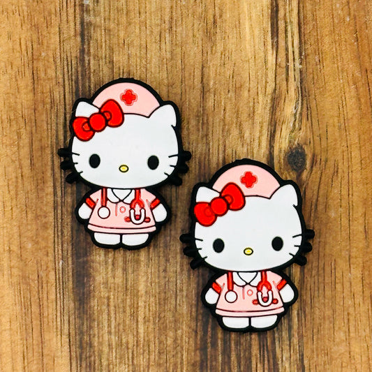 Pink Kitty Nurse Focal Bead