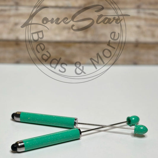 Light Green Glitter Beadable Stylus