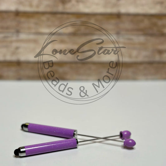 Light Purple Glitter Beadable Stylus