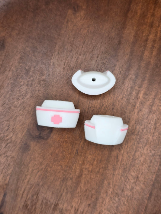 Nurses Hat Pink 3D Focal