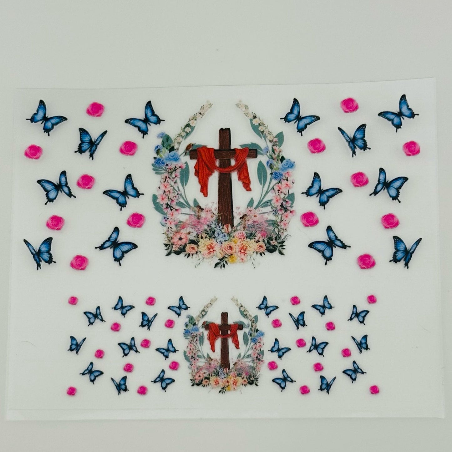 Butterfly and Cross Mini Tumbler Wrap