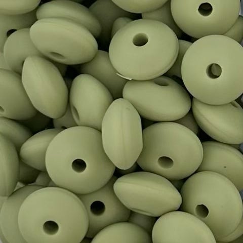Pistachio Solid Silicone Bead