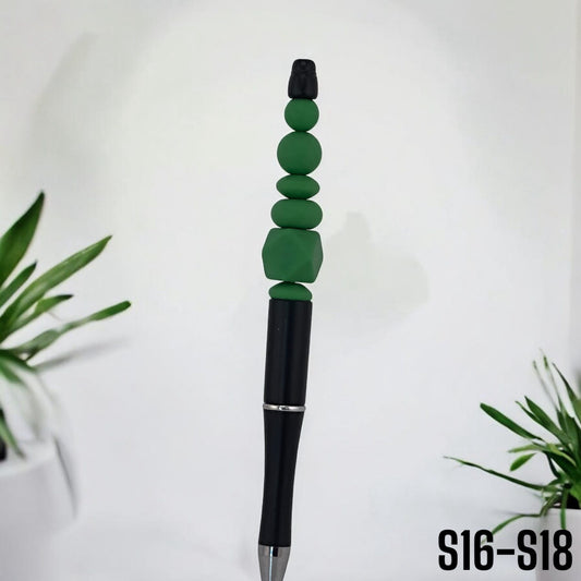 Christmas Green Solid Silicone Bead