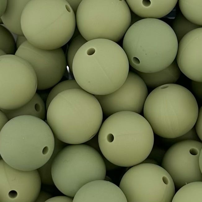 Pistachio Solid Silicone Bead