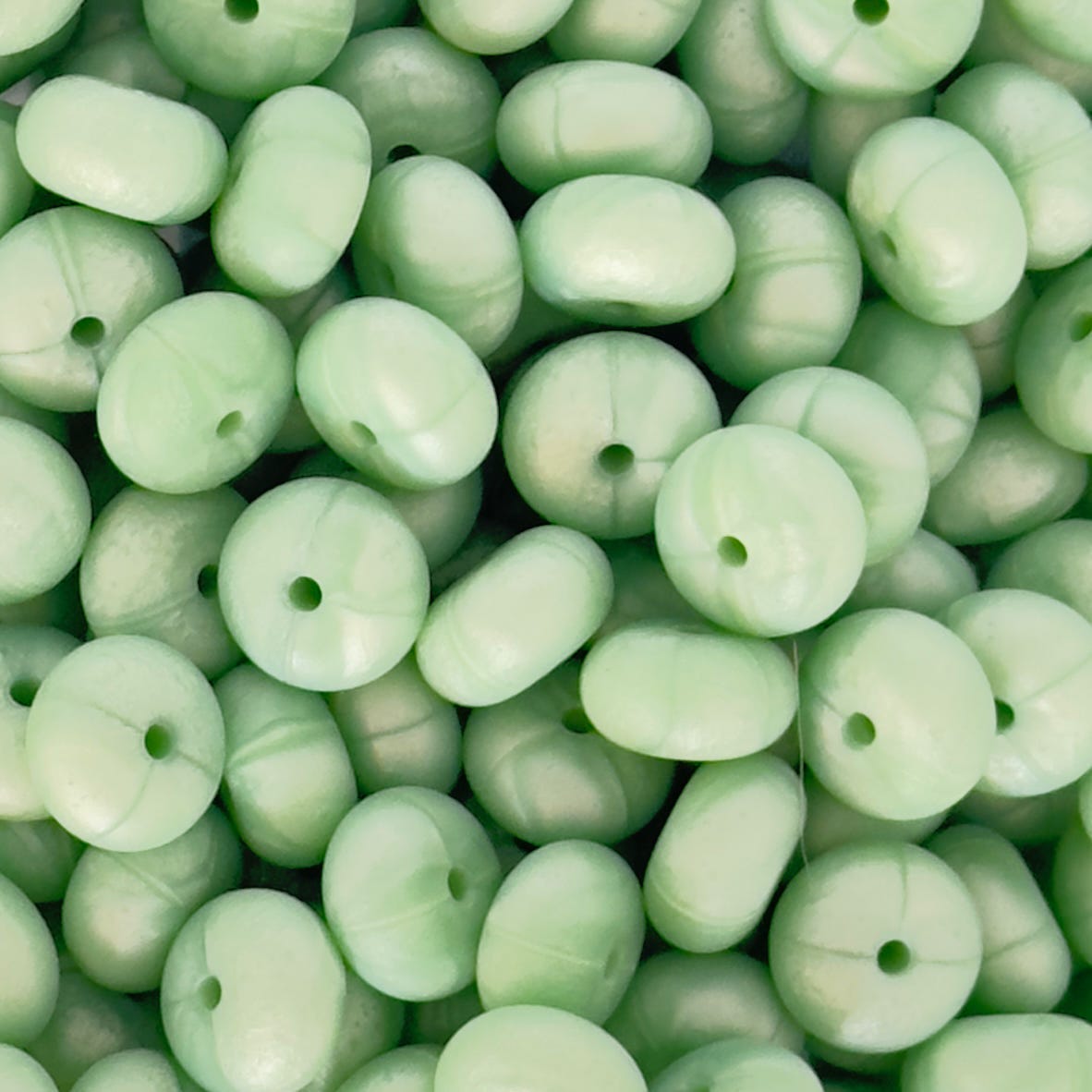 Jade Green Solid Silicone Bead